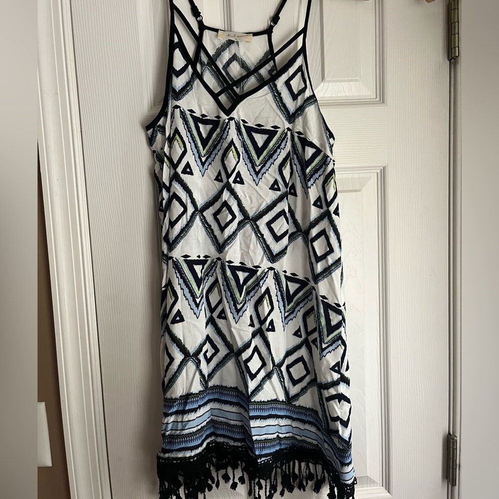 Altar’d State Aztec Print Fringe Tank Top size Medium